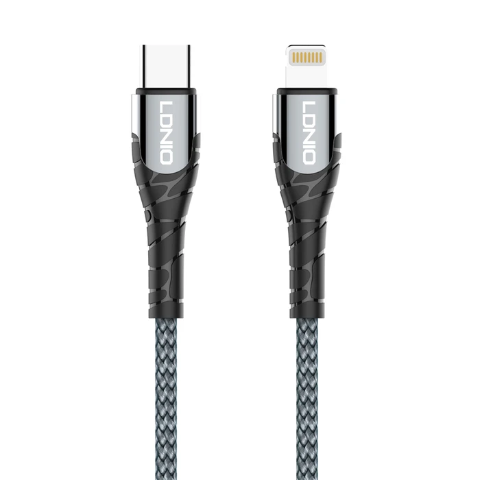 Καλώδιο Lightning Ldnio Lightning σε Type-C LC112, 30W PD, 2m, γκρι