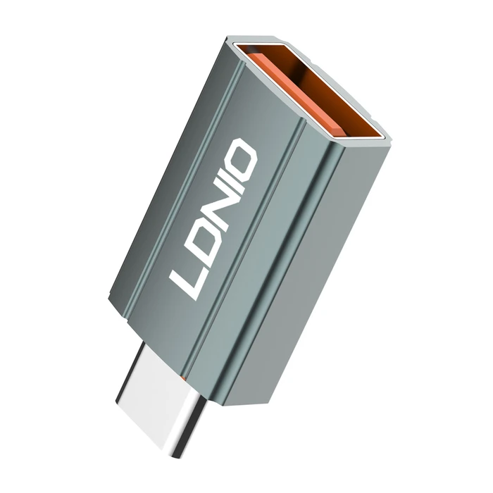 Αντάπτορας USB Ldnio Type-C σε USB LC140, αρσενικό σε θηλυκό, γκρι