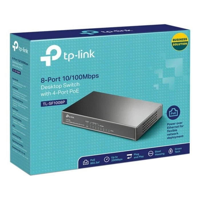 Switch Γραφείου TP-Link TL-SF1008P RJ45 PoE 1.6 Gbps Μαύρο