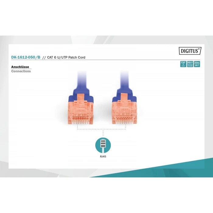 Καλώδιο Δικτύου Digitus Patch Rj45 Cat.6 U/Utp Pe