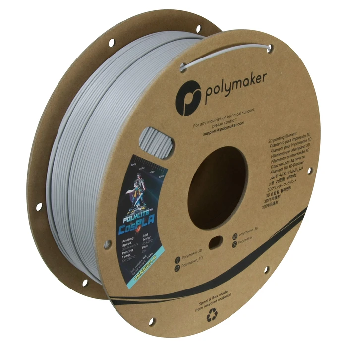 Poly 3D Printer Filament 1.75mm Grey 1kg (Spool) - COSPLA Version A (Easily Sandable)