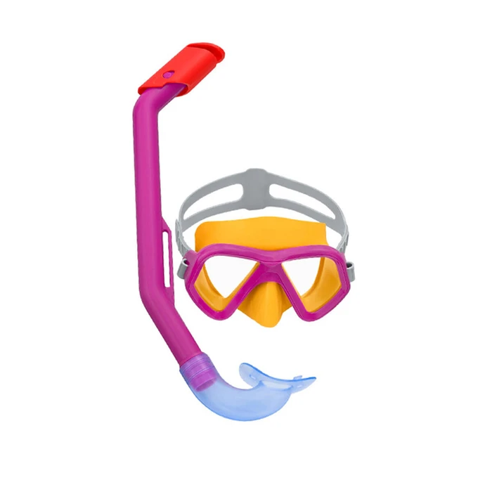 Bestway Παιδικά Γυαλιά Κατάδυσης με Σωλήνα Πράσινο Ροζ 1 μονάδα