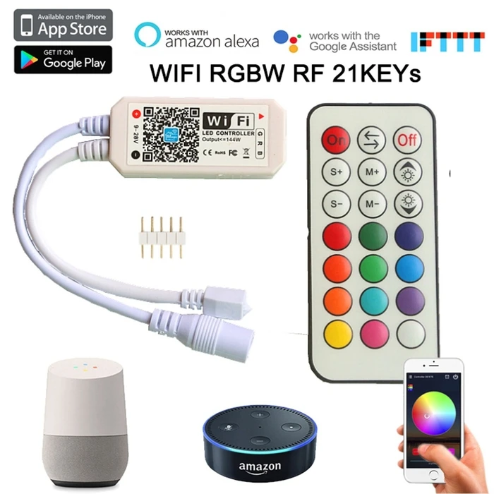 VenCore 6613-10005 WiFi 2.4G RGBW Controller με RF χειριστήριο 12-24V 144-288W