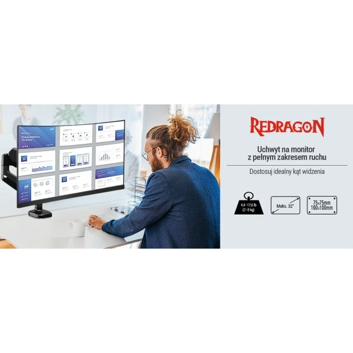Βάση Οθόνης Redragon GMK-914 για οθόνες 13"–32" (VESA 75x75 / 100x100)