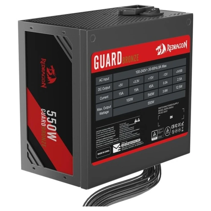 Redragon Guard GC-GU01 550W ATX Power Supply 80 PLUS Bronze (Non-modular)