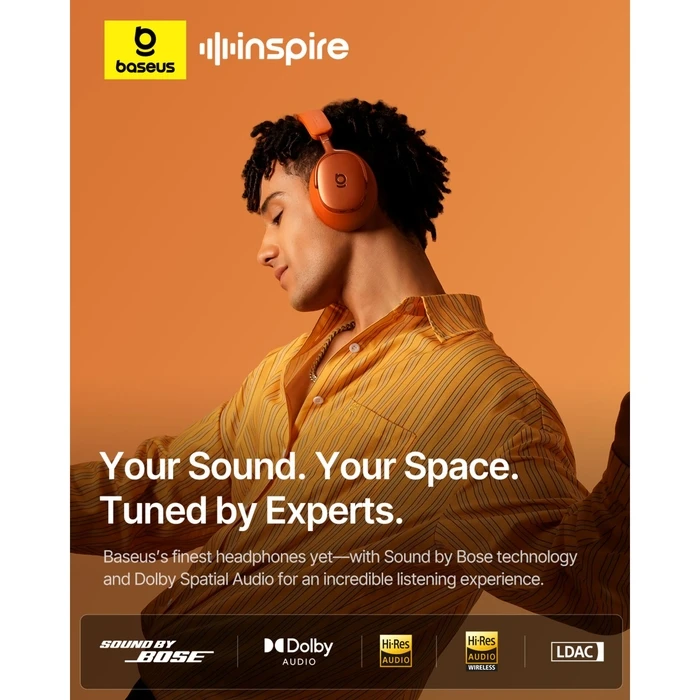Baseus Inspire XH1 Wireless Noise Cancel Headphones Coral