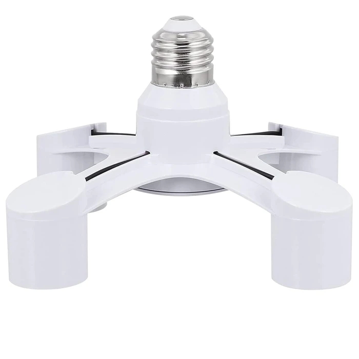 VenCore 6373-10015 - 1xE27 to 4xE27 Bulb Adapter (4x60W Max)