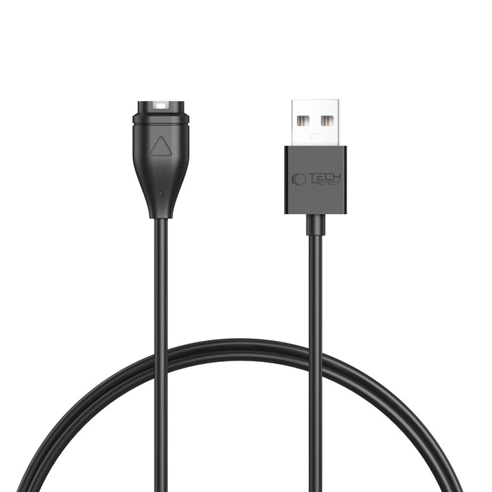 Tech-Protect MC04 Ultraboost Charging USB-A Cable 100cm Garmin Watch Black