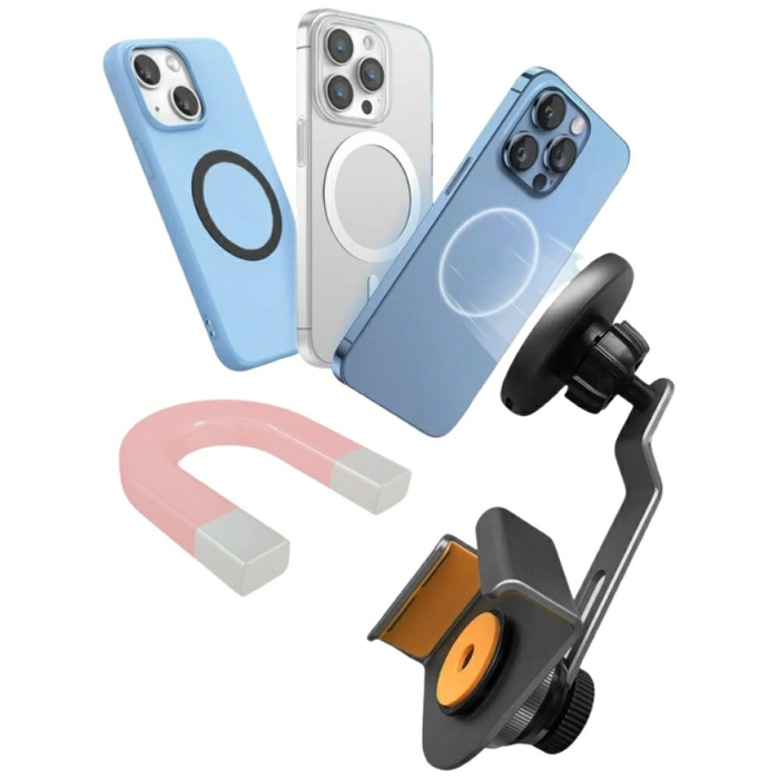 4smarts Mount Qi2 Magnetic Screen Holder for MagSafe Smartphones Grey