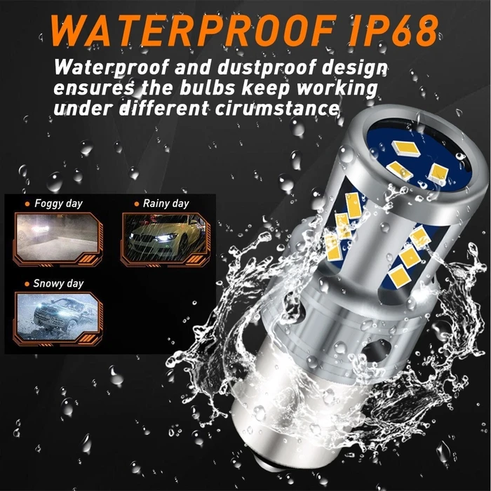 VenCore 3216-10166 - 1156 P21W CanBus Gen4 - 18× SMD 3020 LED Bulb 9W 1960 lm Orange (P21W/1156)