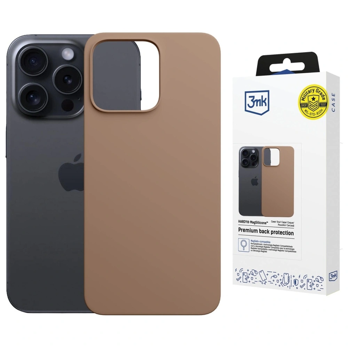 3MK Hardy MagSilicone Apple iPhone 15 Pro Max dark gold