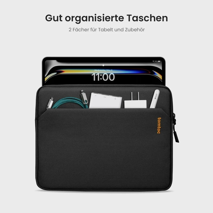 tomtoc Light-B18 Tablet Sleeve 13 inch Black