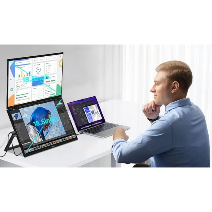 Zeuslap Z18W - 120Hz | Full HD | IPS | 2x 18,5" φορητή διπλή οθόνη