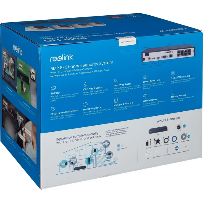 Reolink NVS8-5MD4 NVR Kit with 4 x 5MP PoE IP Cameras