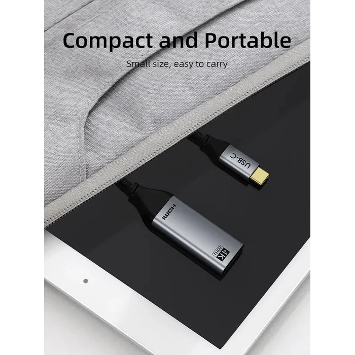 CABLETIME αντάπτορας USB-C σε HDMI CT-C160-PU31-CMHDFN1, 4K/60Hz, 0.15m, μαύρος