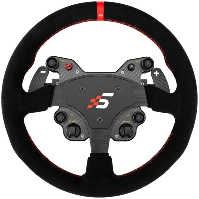 SIMAGIC GT1-SR 330mm Alcantara (Suede) Steering Wheel Rim - R-type, QR50 Compatible, Hall Paddles, S-ray RGB