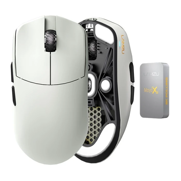 Lamzu Maya X Ασύρματο Gaming Ποντίκι 30000 DPI Cloud Grey