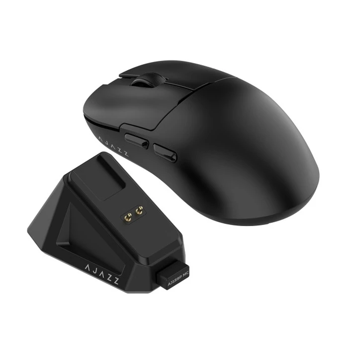 Ασύρματο gaming ποντίκι Ajazz AJ159P MC 3311 με σταθμό φόρτισης, Μαύρο