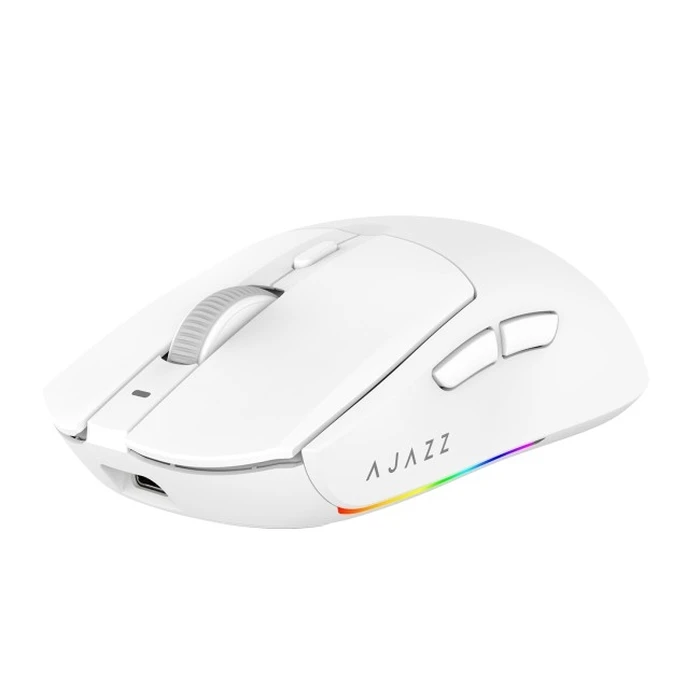 Ασύρματο gaming ποντίκι Ajazz AJ139 V2 MC 3311 με βάση φόρτισης - Λευκό