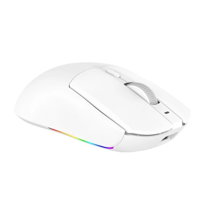 Ασύρματο gaming ποντίκι Ajazz AJ139 V2 MC 3311 με βάση φόρτισης - Λευκό