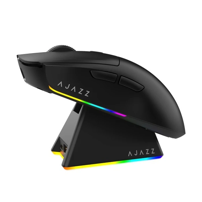 Ajazz AJ139 V2 MC Wireless Gaming Mouse with Docking Charging Station - Black (PAW3311, 12000 DPI)