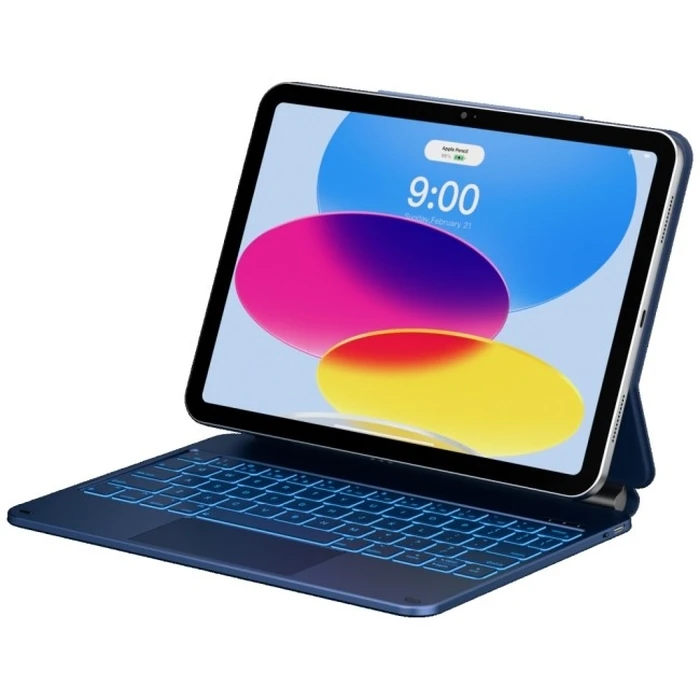 Typecase Edge Keyboard Case for iPad 11" (A16) 2025 / iPad 10.9" 2022 - Pacific Blue