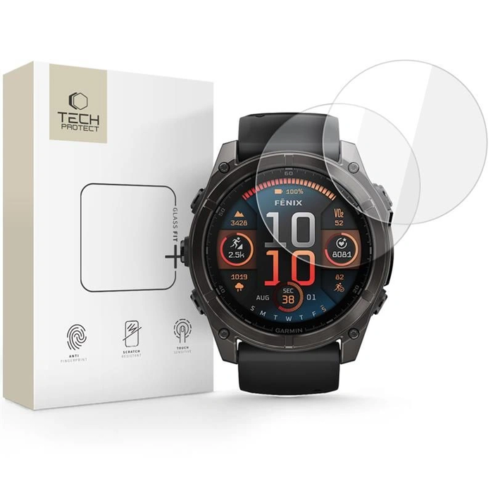 Tech-Protect Glass Fit+ Garmin Fenix 8 51mm Clear [2 PACK]