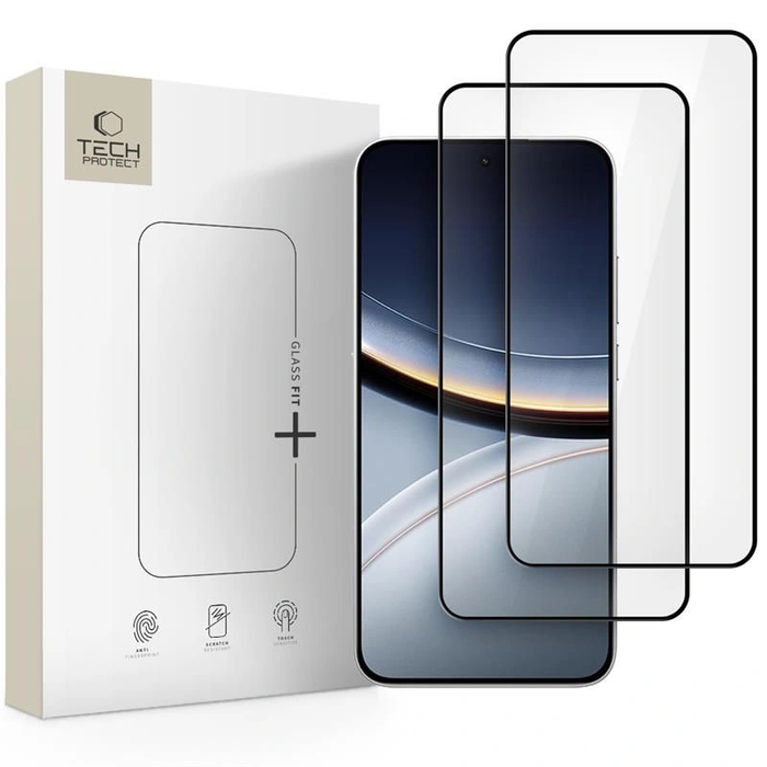 Tech-Protect Glass Fit+ Xiaomi Poco F7 5G Black [2 PACK]