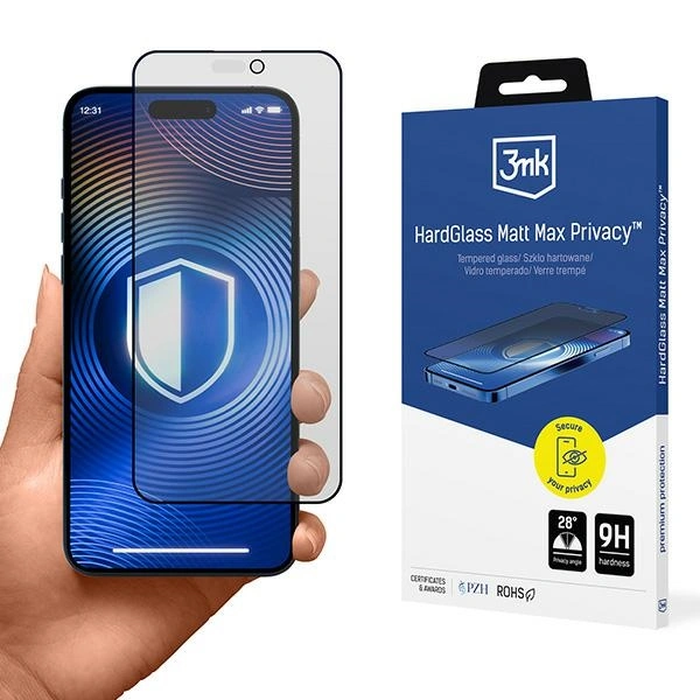 3MK HardGlass Matt Max Privacy Apple iPhone 15 / 16