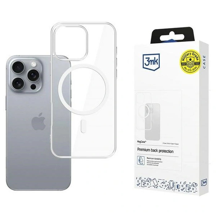 3MK MagCase MagSafe Apple iPhone 16 Pro Max clear