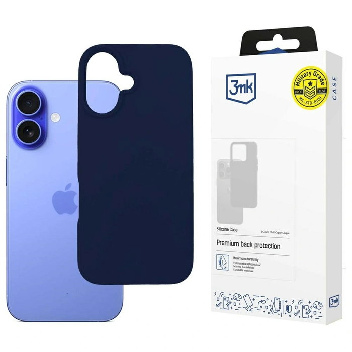 3MK Silicone Case Apple iPhone 16 Plus navy blue
