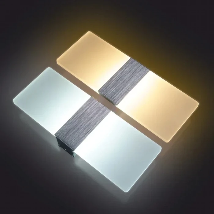 VenCore Aether Silver 6093-20031 - Μοντέρνο Επιτοίχιο Φωτιστικό Απλίκα LED 12W Ασημί Αλουμίνιο & Plexiglass με Ρυθμιζόμενο CCT