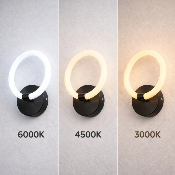 VenCore Velora Silver 6093-20051 - Modern Wall LED Lamp 12W Silver Aluminum with Adjustable CCT (Warm/Neutral/Cool)