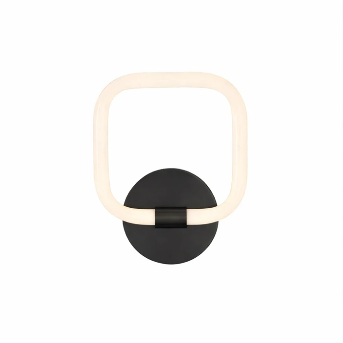 VenCore Seren Black 6093-20061 - Μοντέρνο Επιτοίχιο Φωτιστικό Απλίκα LED 12W Μαύρο Αλουμίνιο με Ρυθμιζόμενο CCT