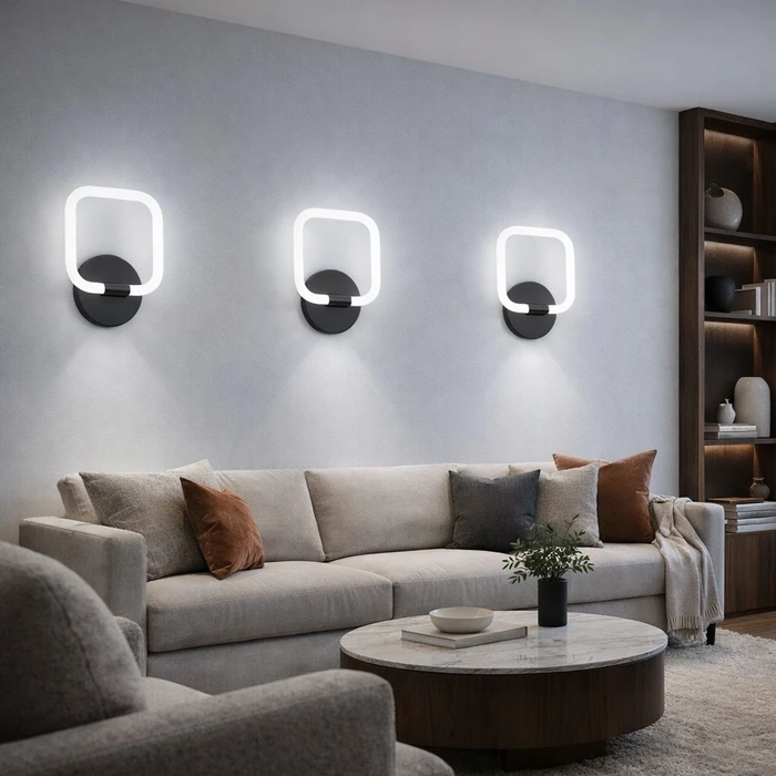 VenCore Seren Silver 6093-20063 - Επιτοίχια Απλίκα LED 12W Ασημί με Ρυθμιζόμενη CCT