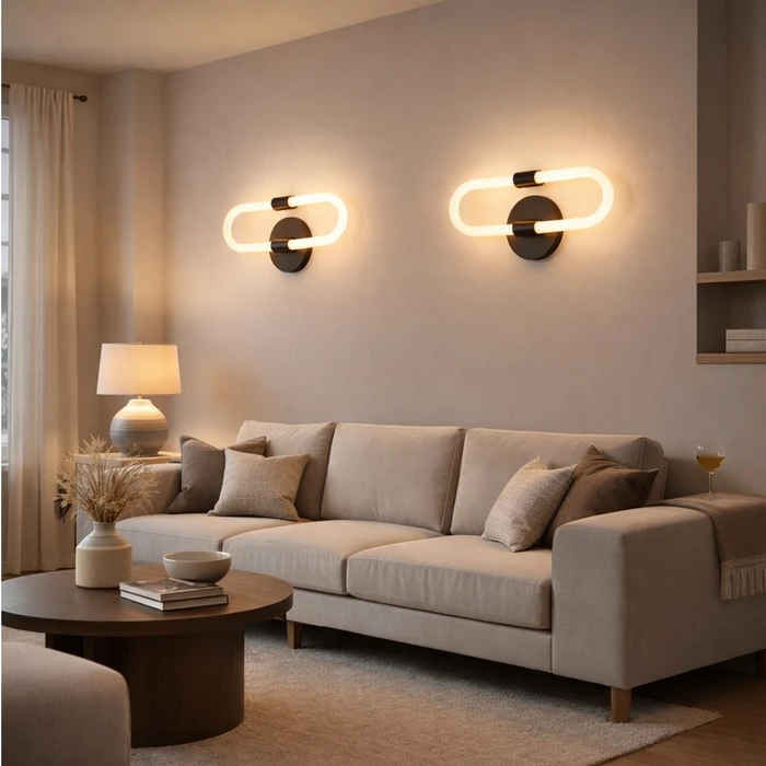 VenCore Circa Silver 6093-20067 - Μοντέρνο Επιτοίχιο Φωτιστικό Απλίκα LED 12W Ασημί Αλουμίνιο με Ρυθμιζόμενο CCT