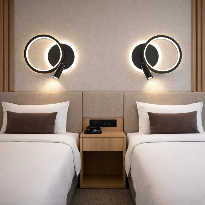 VenCore Novaris Silver 6093-20071 - Modern Wall LED Light 12W Silver Aluminum with Adjustable CCT (Warm/Neutral/Cool)