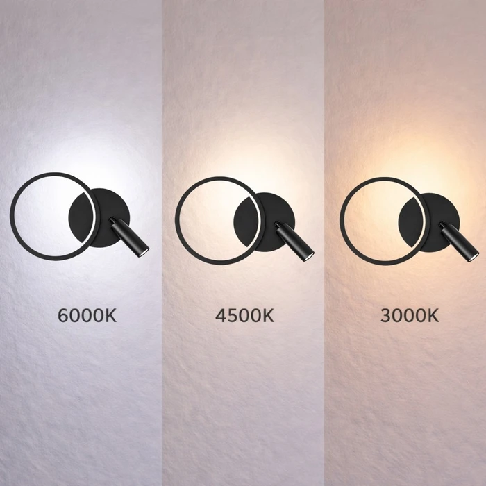 VenCore Novaris Silver 6093-20071 - Modern Wall LED Light 12W Silver Aluminum with Adjustable CCT (Warm/Neutral/Cool)