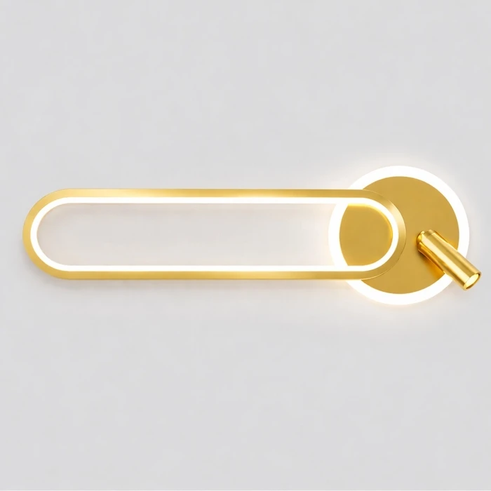 VenCore Velion Gold 6093-20076 - Μοντέρνο Επιτοίχιο Φωτιστικό Απλίκα LED 12W Χρυσό Αλουμίνιο με Ρυθμιζόμενο CCT
