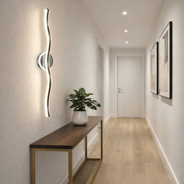 VenCore Velaris White 6093-20151 - Modern LED Wall Sconce 40cm 10W White Aluminum with Adjustable CCT (Warm/Daylight/Cool)