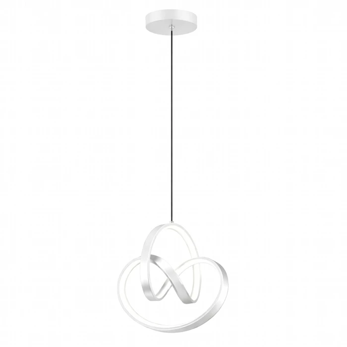 VenCore Loop White 6089-20007 - Μοντέρνο Κρεμαστό Φωτιστικό Οροφής LED 18W Λευκό Αλουμίνιο με Ρυθμιζόμενο CCT
