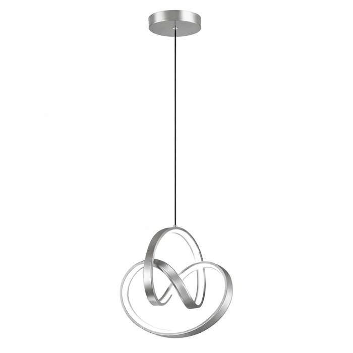 VenCore Loop Silver 6089-20008 - Modern Pendant Ceiling LED Light 18W Silver Aluminum with Adjustable CCT (Cool / Neutral / Warm)