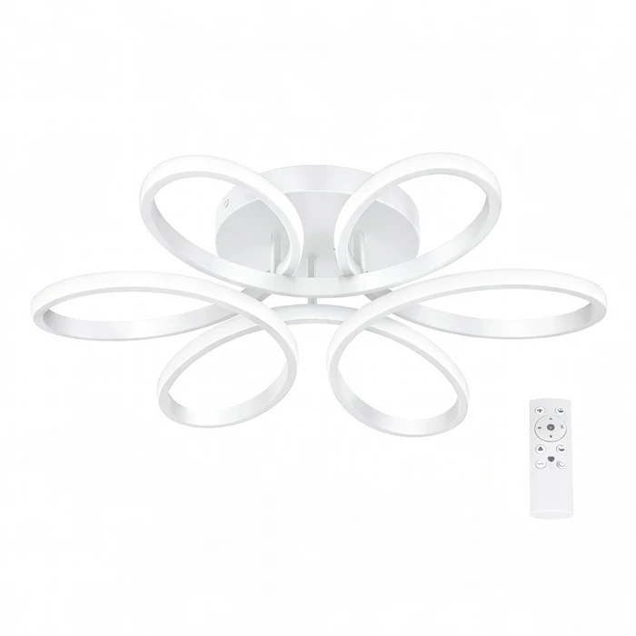 VenCore Lumeo White 7741-20022 - Modern LED Ceiling Light 60W White Aluminum Adjustable CCT with Remote - Ø60 x H12 cm