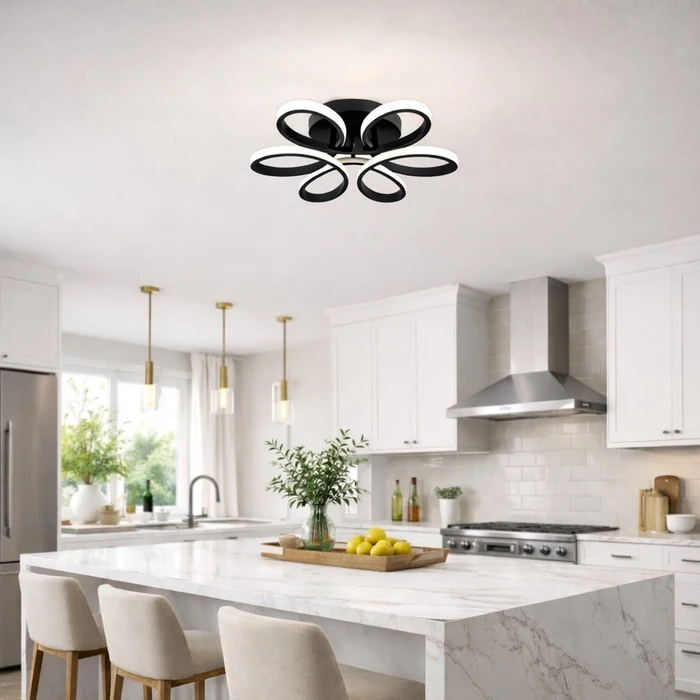 VenCore Lumeo White 7741-20022 - Modern LED Ceiling Light 60W White Aluminum Adjustable CCT with Remote - Ø60 x H12 cm