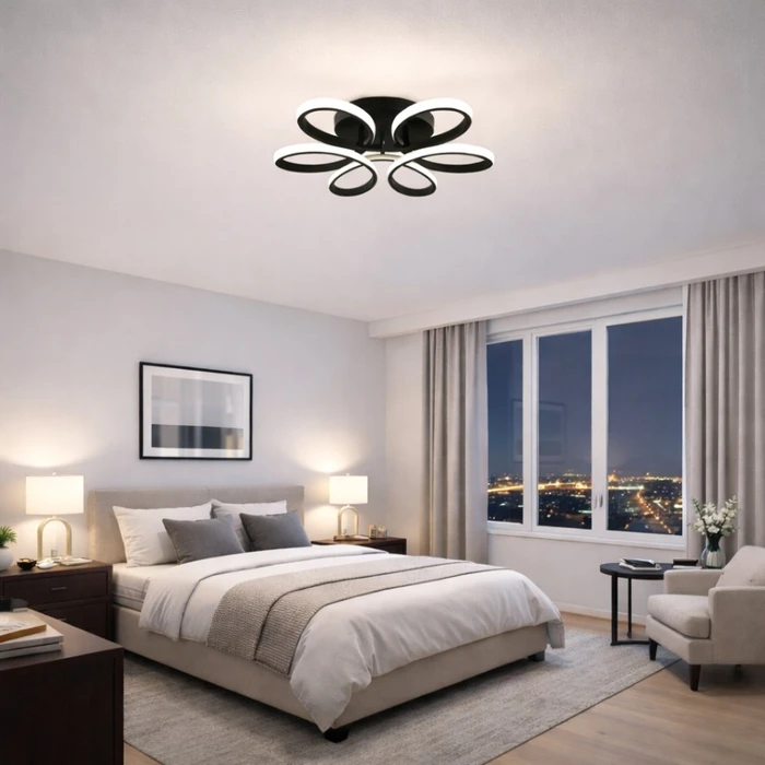 VenCore Lumeo Gold 7741-20024 - Modern Ceiling LED Flush Mount Light 60W Gold Aluminium with Adjustable CCT and Remote - Ø60 x H12 cm