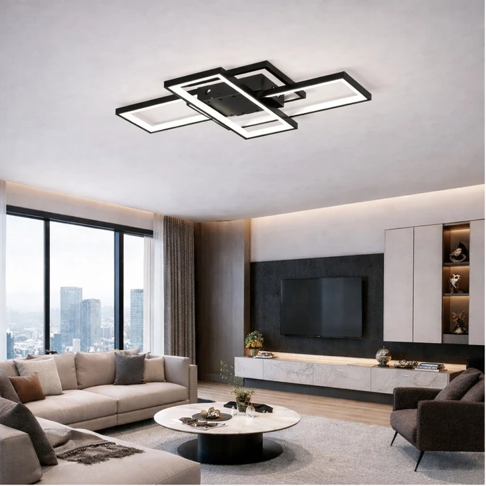VenCore Nexar White 7741-20026 - Modern LED Ceiling Light 100W White Aluminum with Adjustable CCT and Remote - 85 x 45 x 10 cm