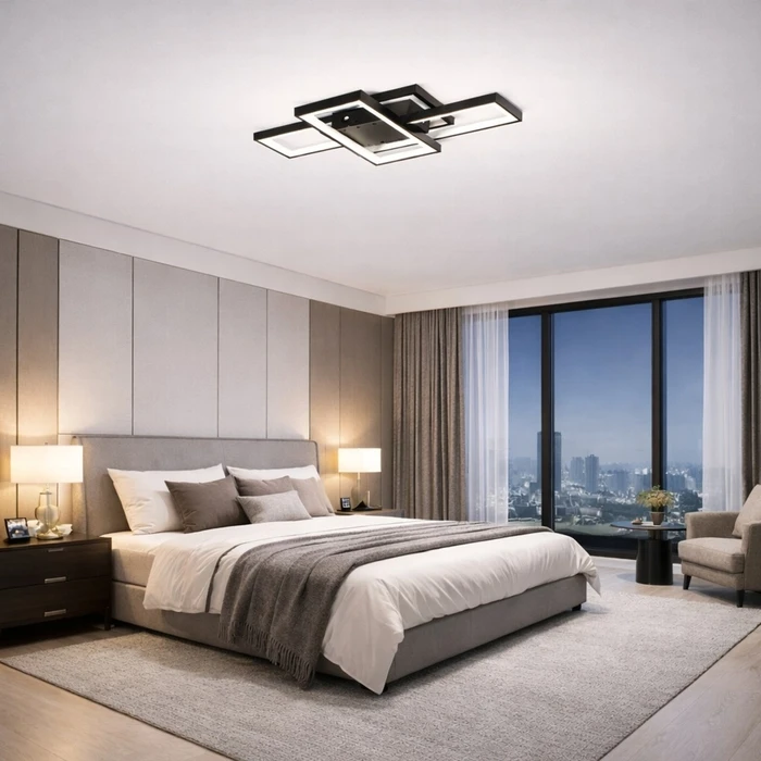 VenCore Nexar White 7741-20026 - Modern LED Ceiling Light 100W White Aluminum with Adjustable CCT and Remote - 85 x 45 x 10 cm