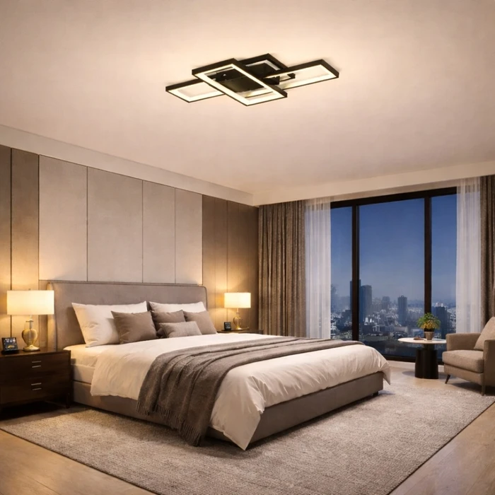 VenCore Nexar White 7741-20026 - Modern LED Ceiling Light 100W White Aluminum with Adjustable CCT and Remote - 85 x 45 x 10 cm