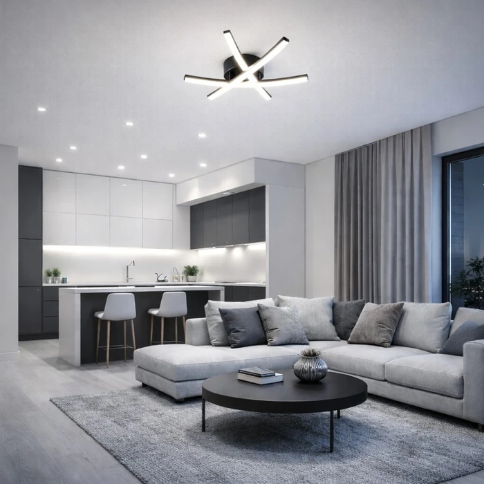 VenCore Zenith Gold 7741-20036 - Μοντέρνο Φωτιστικό Οροφής Πλαφονιέρα LED 45W Χρυσό Αλουμίνιο με Ρυθμιζόμενο CCT & Χειριστήριο - Φ51 x Υ10 cm