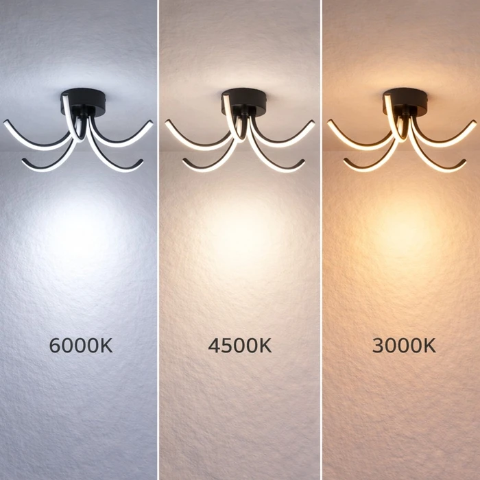 VenCore Vento Gold 7741-20048 - Μοντέρνο Φωτιστικό Οροφής Πλαφονιέρα LED 45W Χρυσό Αλουμίνιο με Ρυθμιζόμενο CCT (Θερμό/Φυσικό/Ψυχρό) - Φ53 x Υ16cm